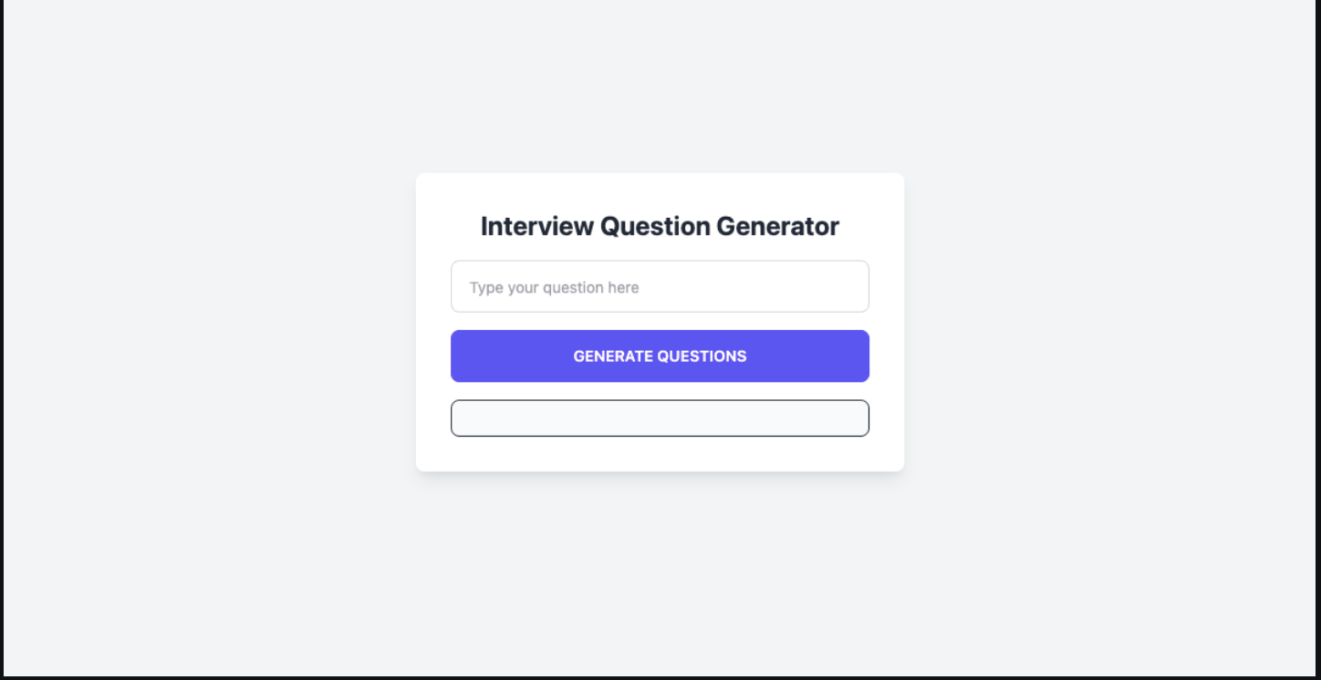 Interview Questions Generator